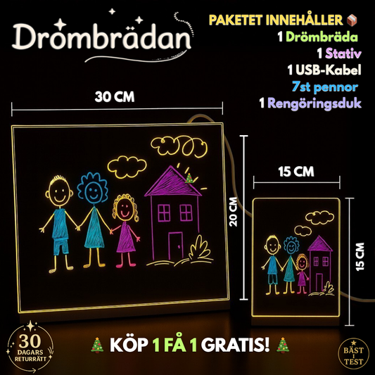 DrömBrädan™ LED-Ritbräda 🎨